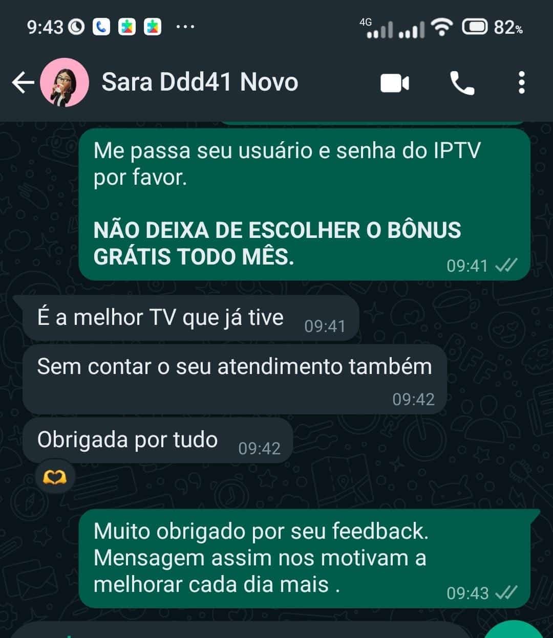 Depoimento de cliente satisfeito com o Teste IPTV da Viu TV Plus