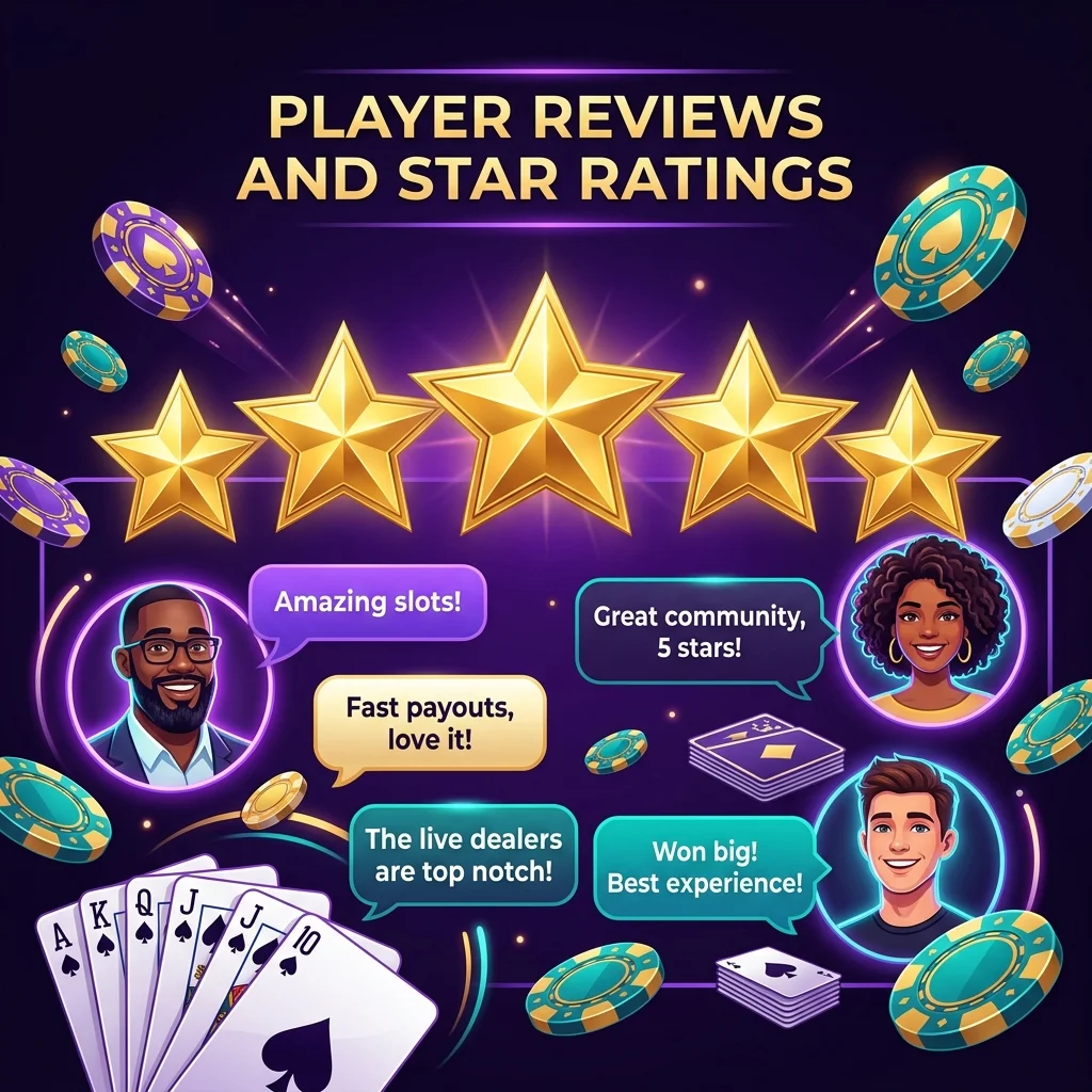Avaliação 4.8 estrelas de jogadores satisfeitos com os tipos de jogos online
