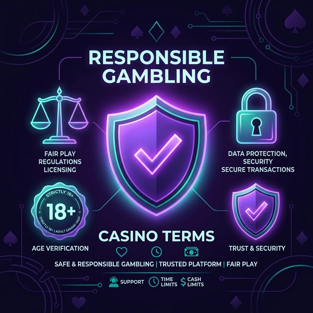 Jogo responsável e política de privacidade para tipos de jogos online